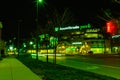 Close up TD Ameritrade Park at Cuming Street Omaha Nebraska at night