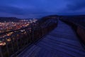 Night scene at old fortress. Nightscape of the medieval fortress Ovech near Provadia, Bulgaria Royalty Free Stock Photo