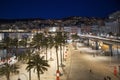 Night scene in the Old Port, Genoa Royalty Free Stock Photo