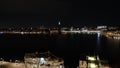 Night scene panorama of Stockholm city hall in Sweden Royalty Free Stock Photo