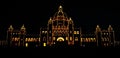 Night scene of parliament palace in Victoria, Vancouver Island, Canada