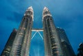 Night scene of Petronas Twin Towers Royalty Free Stock Photo