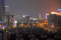 Night scene of Pudong Shanghai China