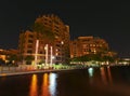 A Night Scene of the Scottsdale Waterfront Royalty Free Stock Photo