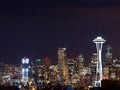 Night Scene of Seattle Royalty Free Stock Photo