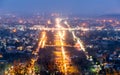 Night scene Shah Faisal Mosque Islamabad