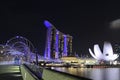 Night scene in Singapore Marina Bay