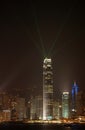 Night scene of skyscrpaer in Hong Kong