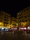 Night scene at square Place Rossetti in the historic center of city Nice, France at the French Riviera with old buildings.