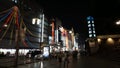 Night scene in a street at Tokyo Ueno train station Royalty Free Stock Photo