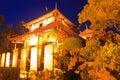 Night Scene of Tainan Chihkan Tower in Taiwan