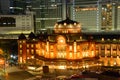 Night scene of Tokyo Station Royalty Free Stock Photo