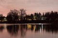 Night scene in TooGood Pond Markham Ontario