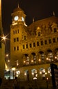 Night scene of train station in Richmond Va