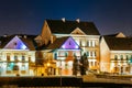 Night Scene Trinity Hill In Minsk, Downtown Nemiga Royalty Free Stock Photo