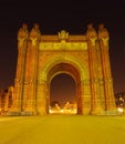 Triumphal Arch in Barcelona Royalty Free Stock Photo