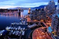 Night scene of vancouver Royalty Free Stock Photo
