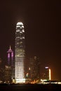 Night scene of the Victoria Harbour - Hong Kong Royalty Free Stock Photo