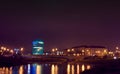 Night scene of Vilnius, university and Barclay Royalty Free Stock Photo