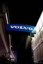 Volvo logo outside a volvo car store