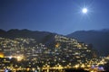 Night scene of Xijiang Miao minority village Royalty Free Stock Photo