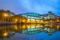 night scene of xin zhuang arena in taipei