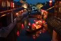 Night scene in Zhouzhuang Royalty Free Stock Photo