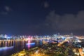 Night scenery of Da Nang city, Vietnam with the magic of light from the bridges, buildings and daydreaming part 2