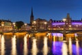 Night scenery of the Old Town in Stockholm, Sweden Royalty Free Stock Photo