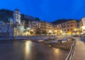 Night scenery of resort village Vernazza, Cinque Terre, Italy