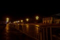 Night scenery of the road in front of Potala palace,Tibet Royalty Free Stock Photo