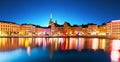 Night scenery of Stockholm, Sweden Royalty Free Stock Photo