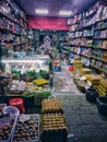 night scenes of grocery store in Wuhan city