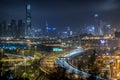 Night Scenes of Hong Kong Royalty Free Stock Photo