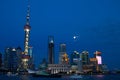 Night Scenes of PuDong District Royalty Free Stock Photo
