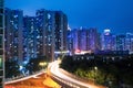 Night scenes of viaduct Royalty Free Stock Photo