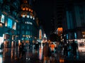 Night scenic view of Jianghan road,wuhan,China Royalty Free Stock Photo