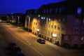 Night secene residential builing on Alleen and Kastruplundgade Royalty Free Stock Photo