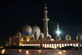 Night Sheikh Zayed Mosque in Abu Dhab