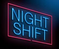 Night shift concept. Royalty Free Stock Photo