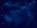 Night shining sky star dust vector background. Many celestial stellar particles. Royalty Free Stock Photo