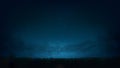 Night shining starry sky, milky way. Dark blue space background with stars, nebula, meteor. Starlight night in nature, cosmos. Royalty Free Stock Photo