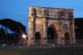 Night shot of the Arch of Constantine in Rome, Italy