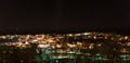 Night shot of the city Grafenau in the bavarian forest
