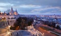 Night shot of Fishermens Bastion in Budapest, Hungary