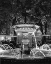 Night shot of the fountain in Golden Gate Square in Kyiv - UKRAINE