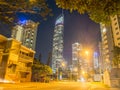 Night shot of Gold Coast skyline illumated at night. Royalty Free Stock Photo