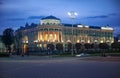 Night shot of House of Sevastyanov, Ekaterinburg Royalty Free Stock Photo