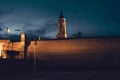 Night shot from Kalemegdan fortress and watch tower Royalty Free Stock Photo