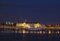 Night shot of Maritime Museum Amsterdam Royalty Free Stock Photo